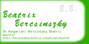 beatrix bercsinszky business card